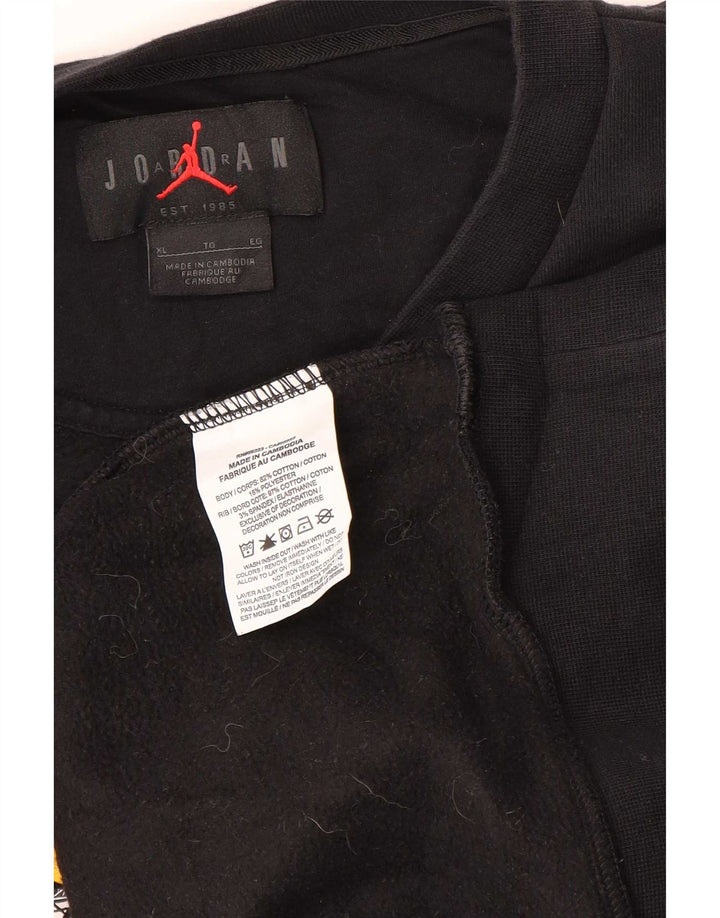 Męski sweter z grafiką Jordan XL, czarny, bawełniany
