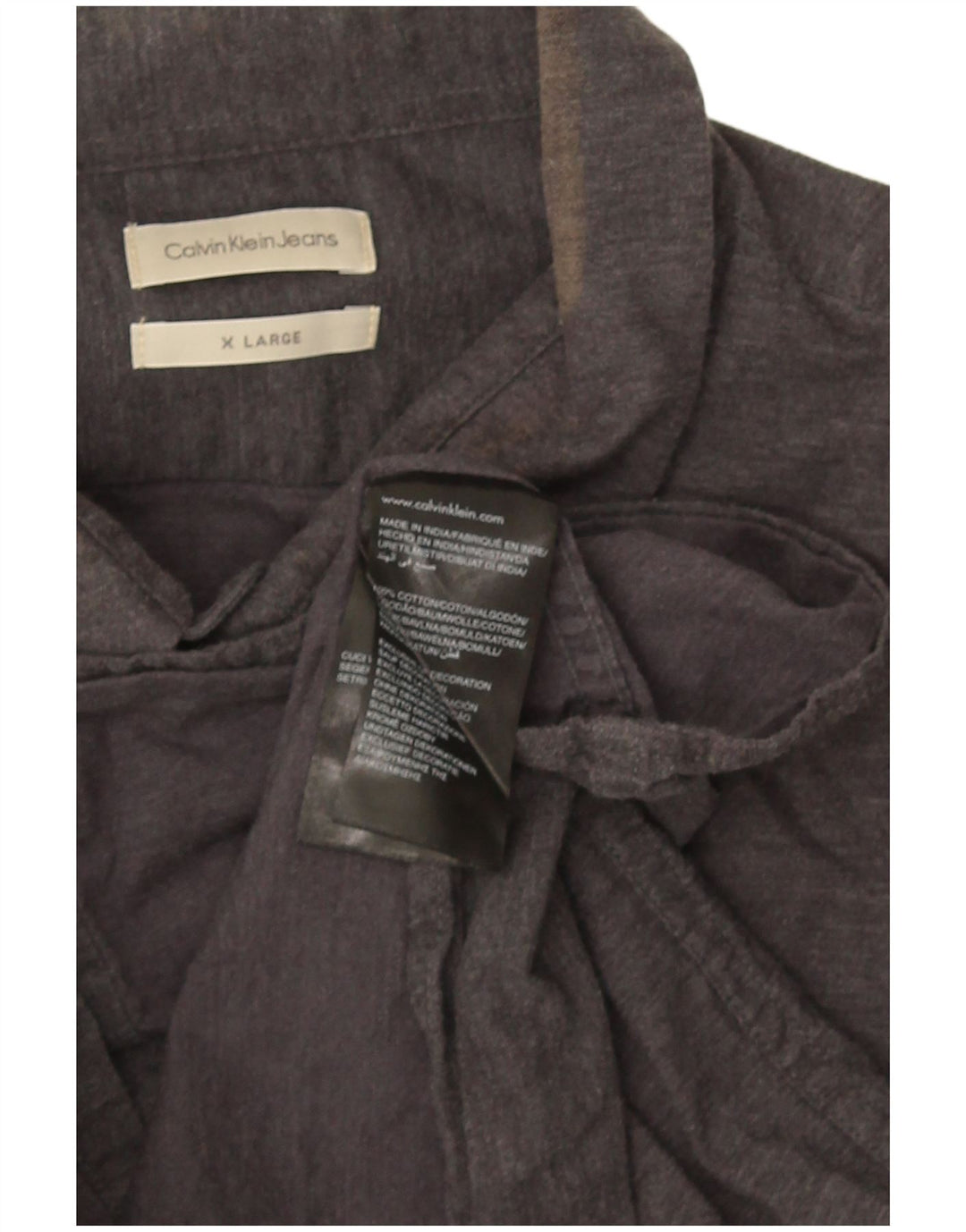 Koszula męska Calvin Klein Jeans XL, szara, bawełniana