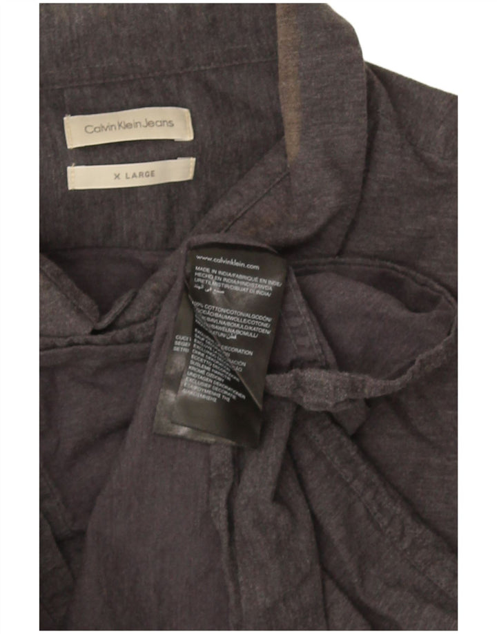 Koszula męska Calvin Klein Jeans XL, szara, bawełniana