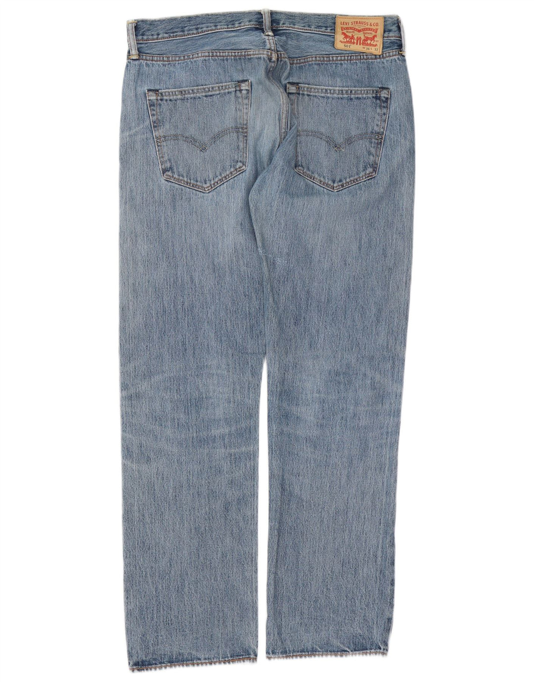 Męskie dżinsy Levi's 501 Straight W36 L32 Niebieskie bawełniane