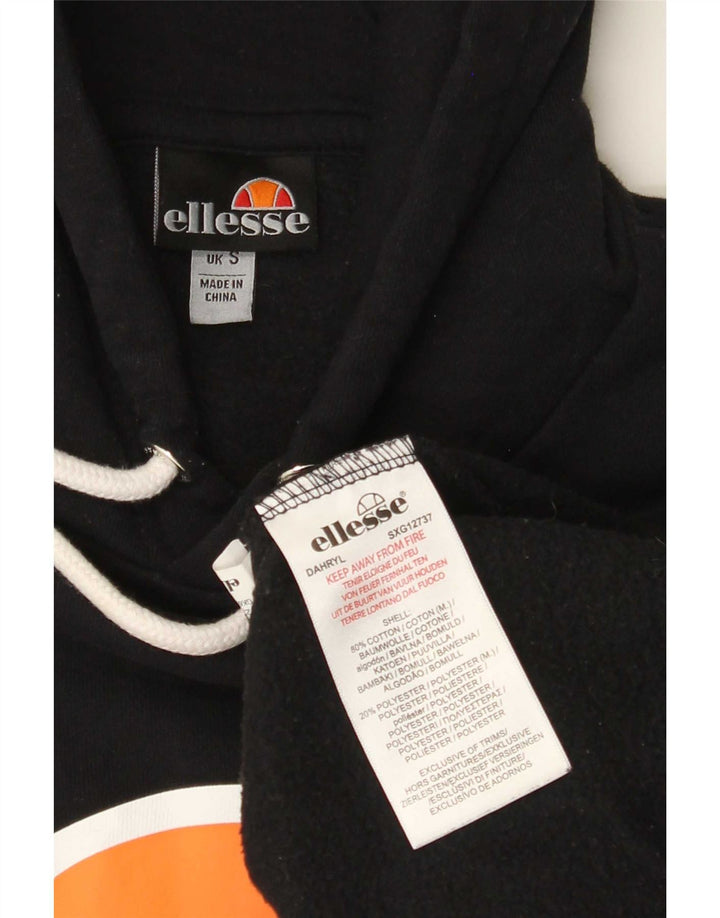 Męski sweter z kapturem Ellesse, mały, czarny, bawełniany