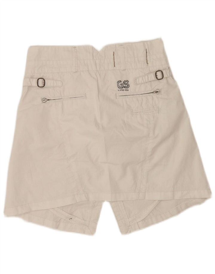 Damska mini spódniczka dżinsowa G-Star W27 Średnia biała bawełna