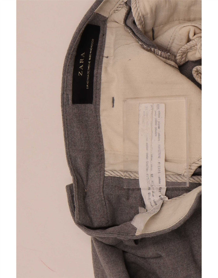 Męskie spodnie chino Zara EU 42 Large W32 L28 Szary poliester