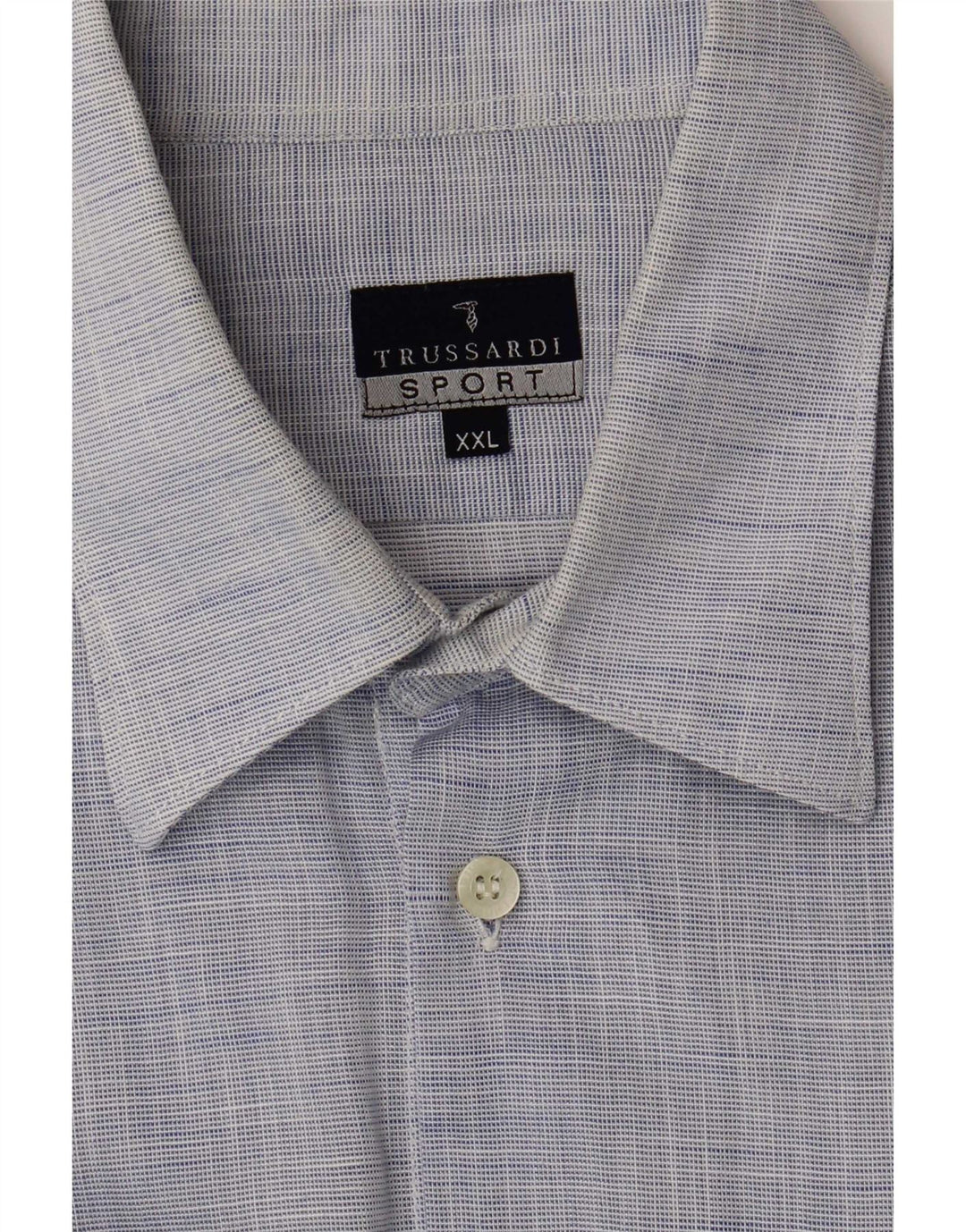 Koszula męska Trussardi 2XL, niebieska, bawełniana w plamki
