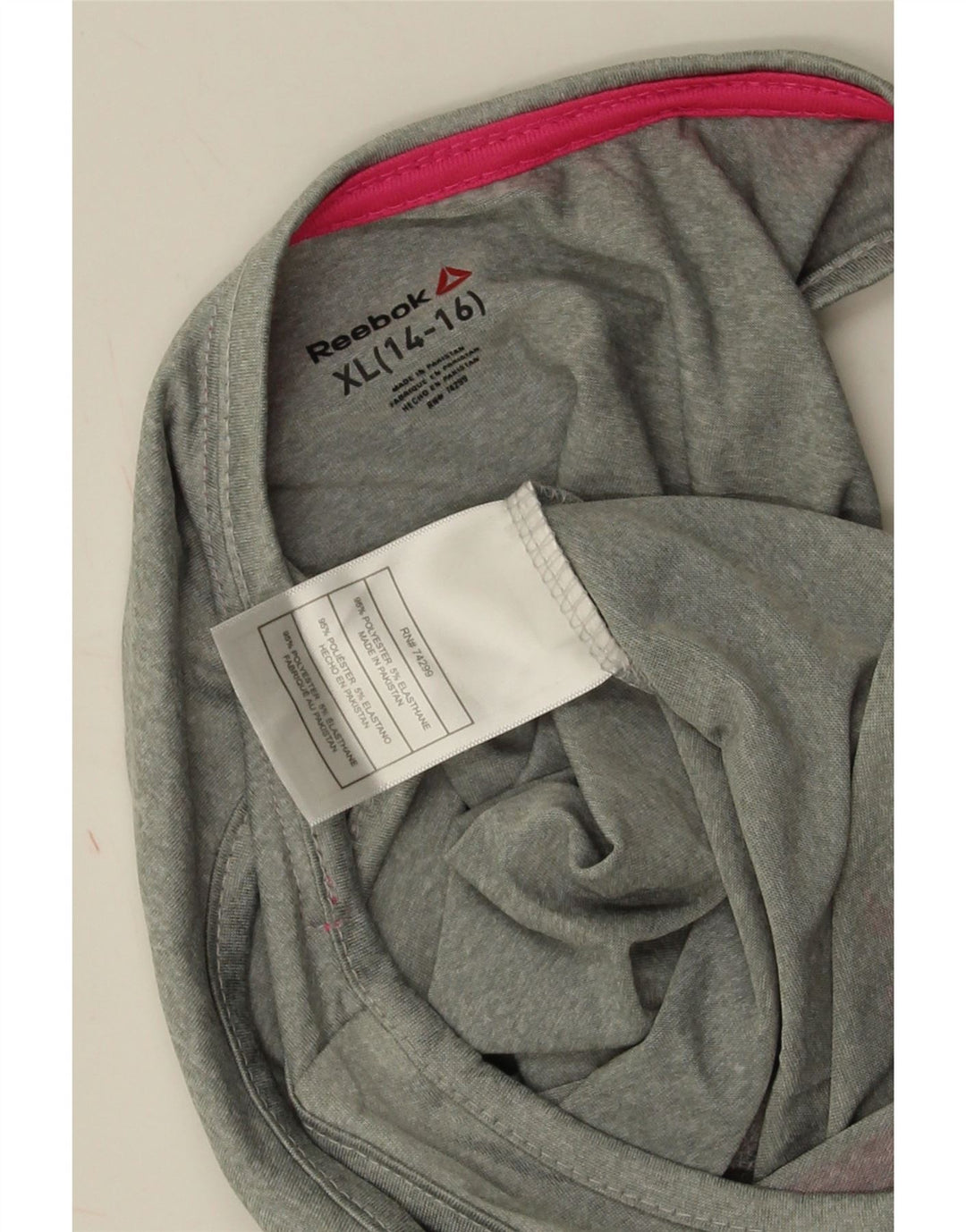 Reebok Dziewczęcy kombinezon bez rękawów z grafiką, 14-15 lat XL, szary, poliester