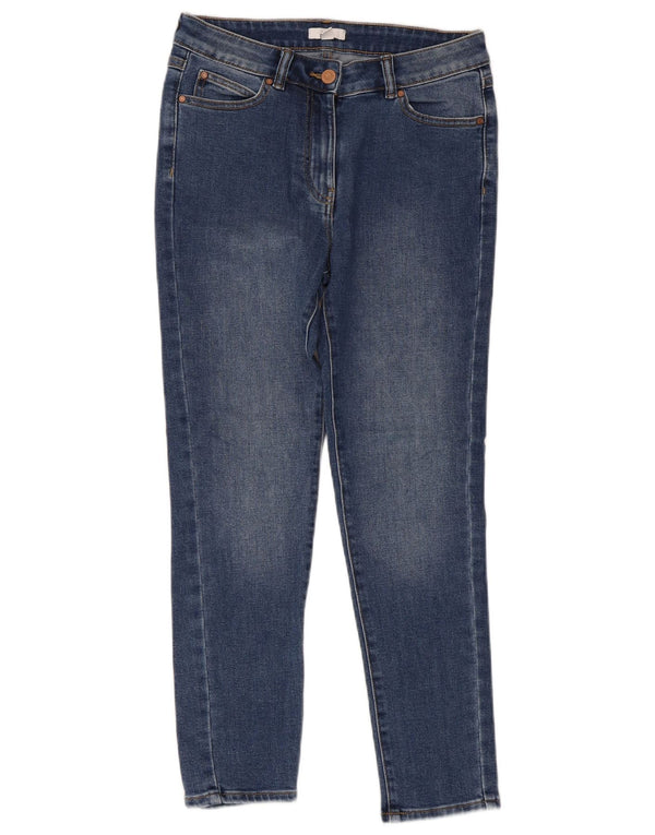 Damskie jeansy skinny M&Co UK 10 Small W28 L25 Niebieskie bawełniane