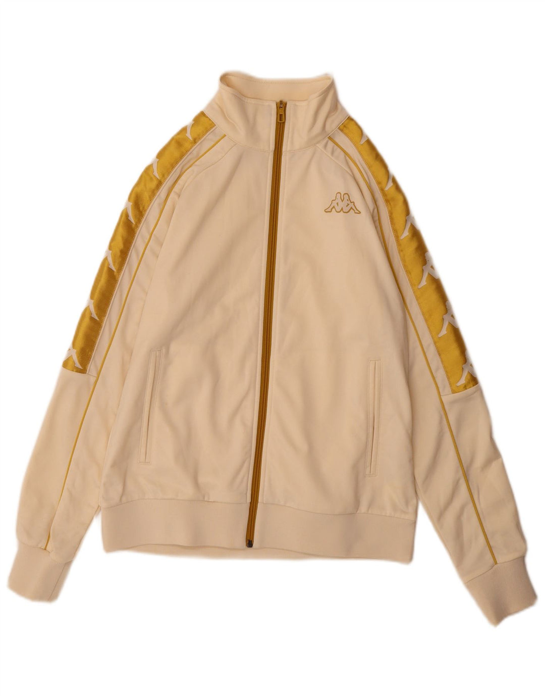 Damska kurtka dresowa Kappa Graphic UK 10 Small Beige Colorblock
