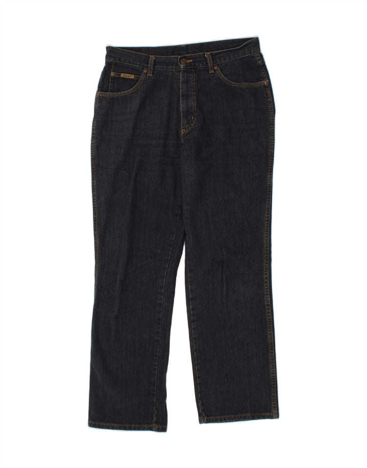 Męskie proste jeansy WRANGLER W32 L30, granatowe, bawełniane