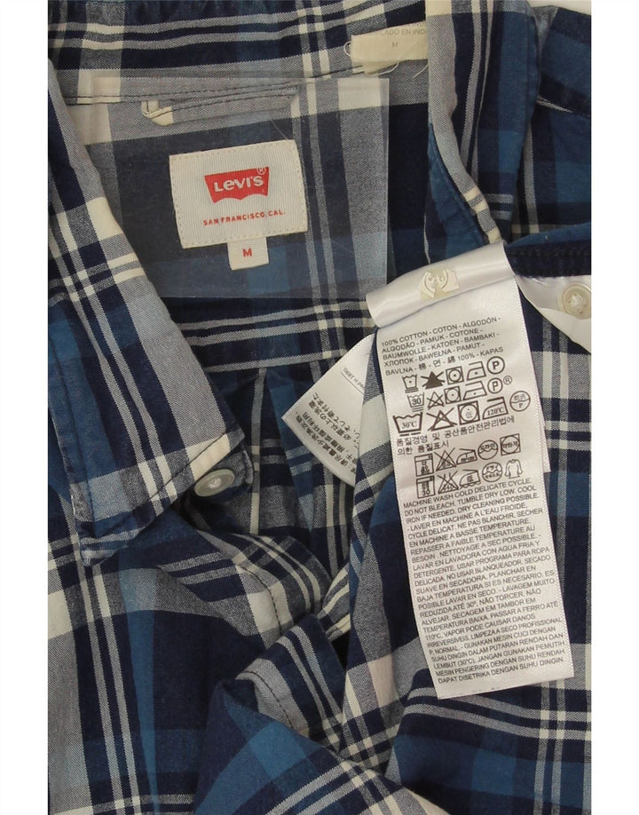 Koszula męska Levi's, bawełniana, w średnią granatową kratkę