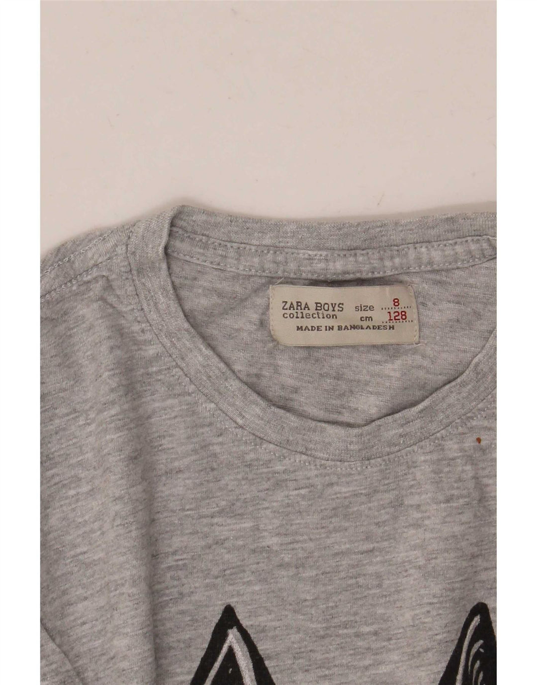 Chłopięcy T-shirt z grafiką Zara 7-8 lat, szary