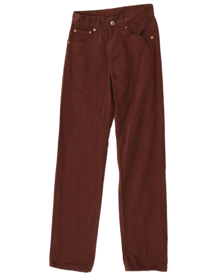 Damskie dżinsy Levi's 501 Straight W29 L32 Brązowa bawełna