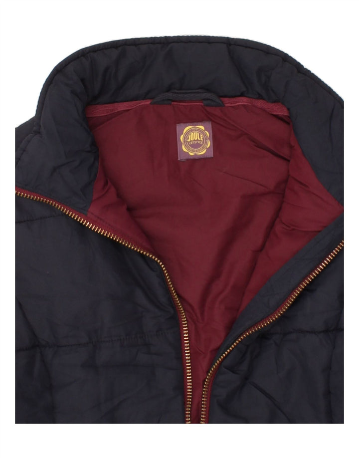 JOULES Womens Padded Gilet UK 14 Medium Navy Blue Polyester Vintage Joules and Second-Hand Joules from Messina Hembry 