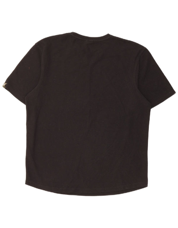 Męski T-shirt Zara, duży, czarny, poliester