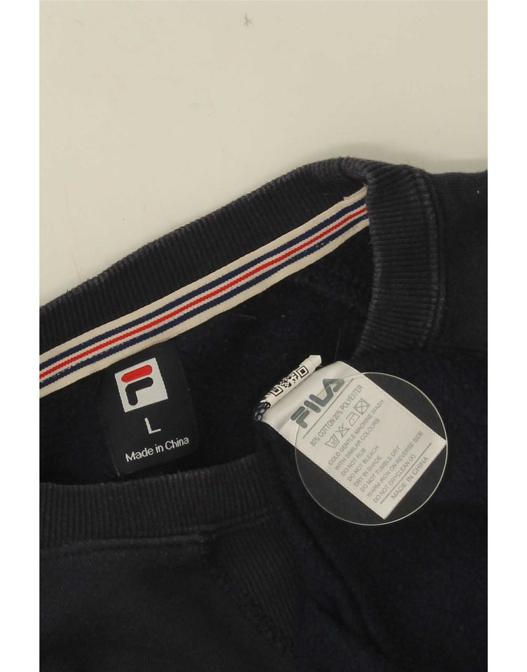 Bluza damska Fila Jumper UK 16, duża, granatowa, bawełniana