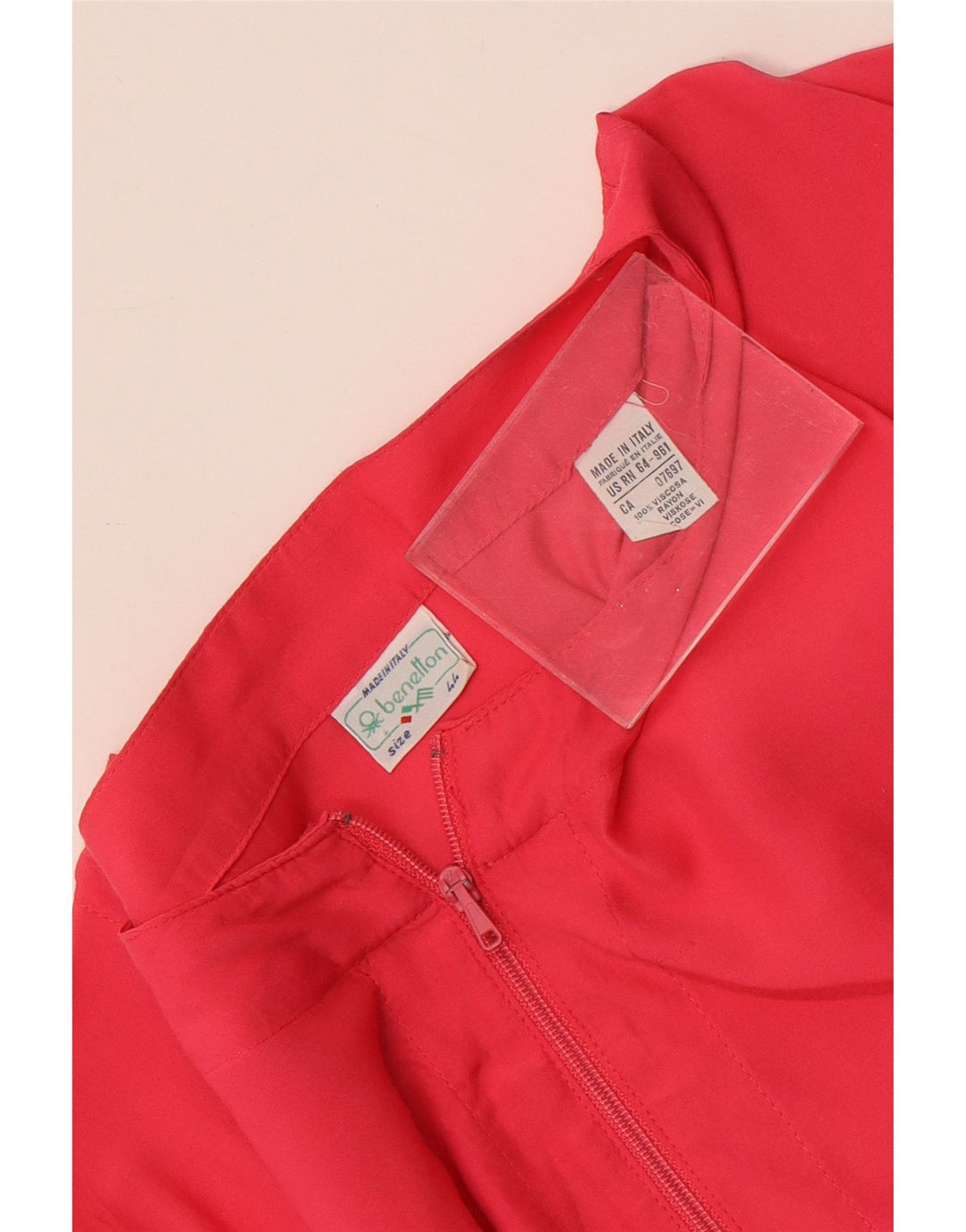 Damska bluzka typu Crop Oversize Benetton IT 44 Średnioróżowa wiskoza