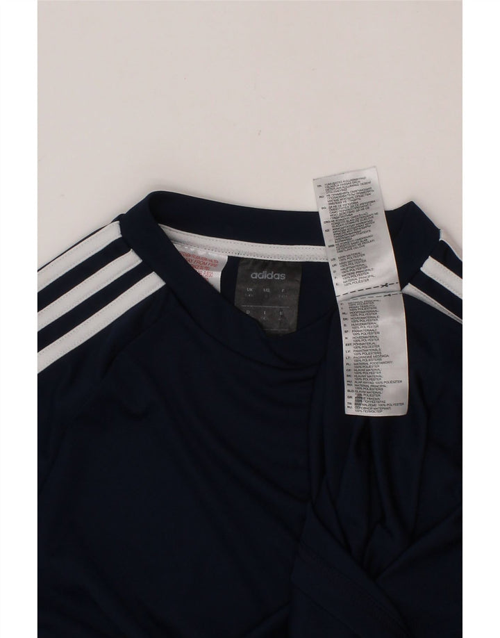 Chłopięcy T-shirt ADIDAS Climalite 9-10 lat, granatowy, poliester