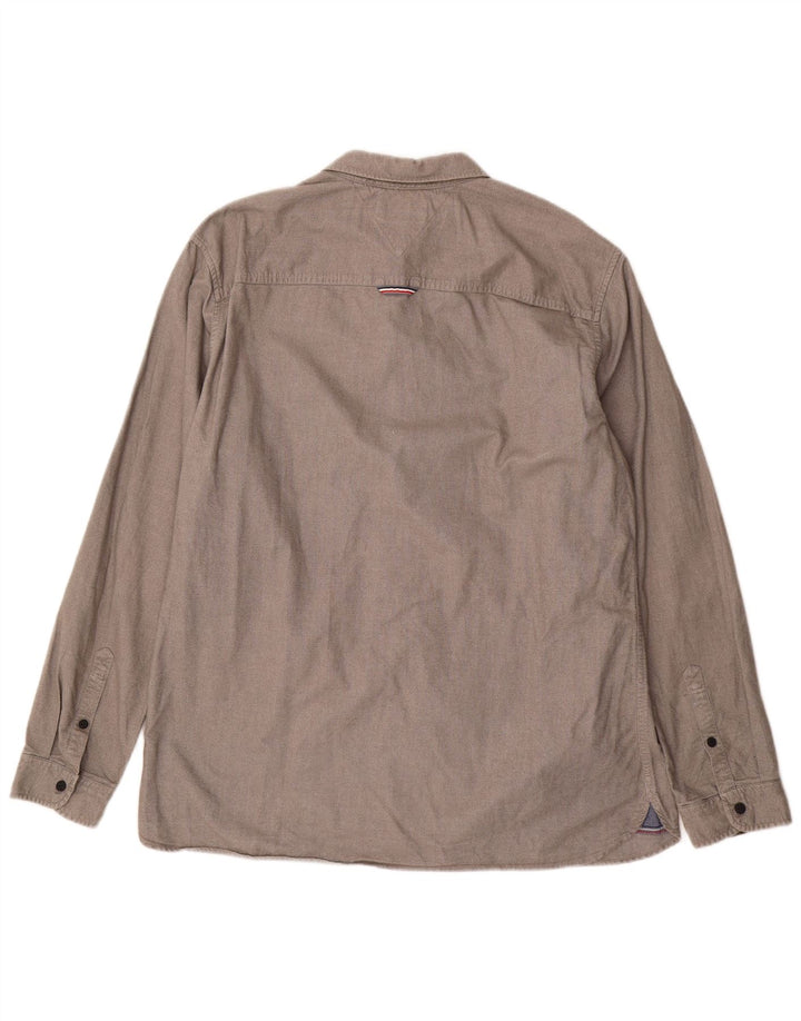 Męska koszula o regularnym kroju Tommy Hilfiger XL, szara, bawełniana
