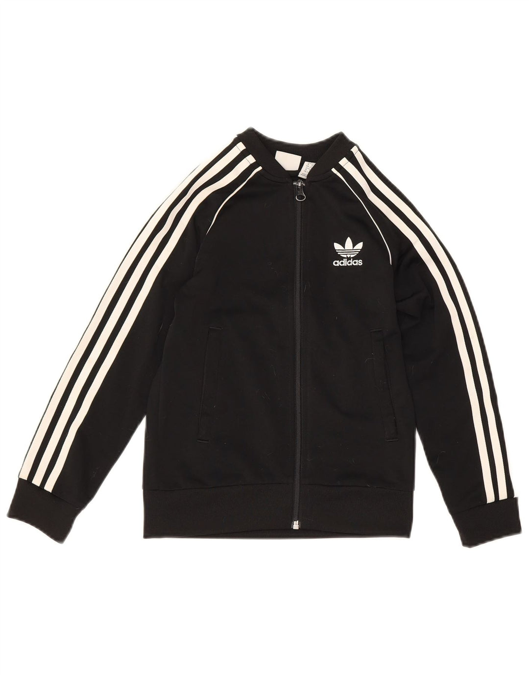 Adidas Chłopięca Dresowa Kurtka Top 7-8 Lat Czarny Poliester