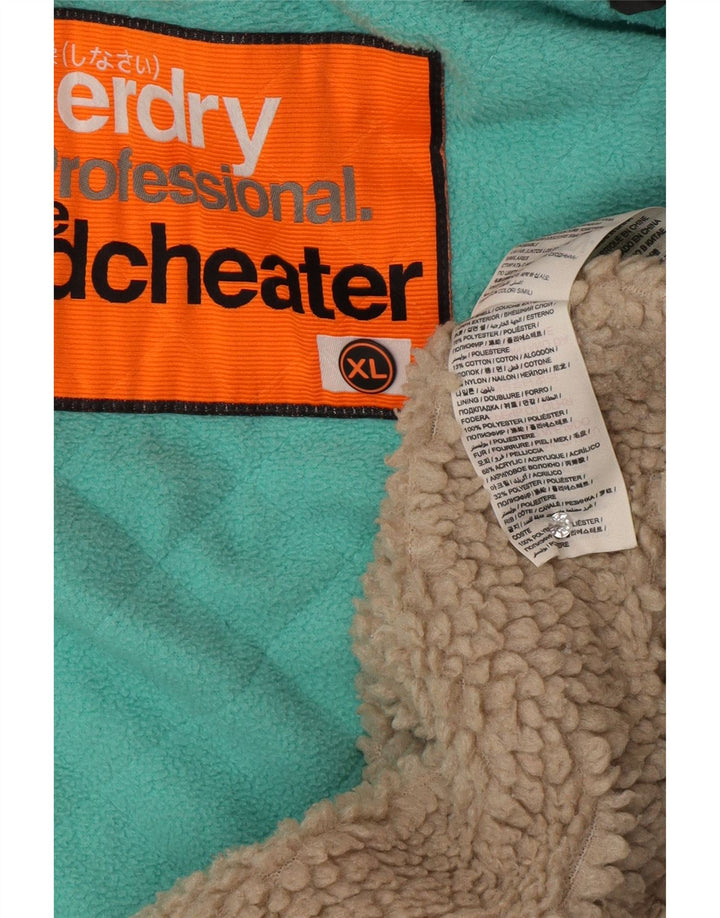 Męska kurtka wiatrówka z kapturem Superdry The Windcheater UK 42 XL, szara