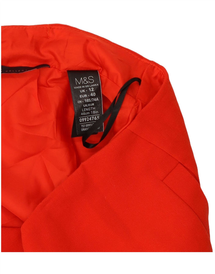 Marks & Spencer Damska spódnica mini UK 12 Medium W30 Czerwony poliester