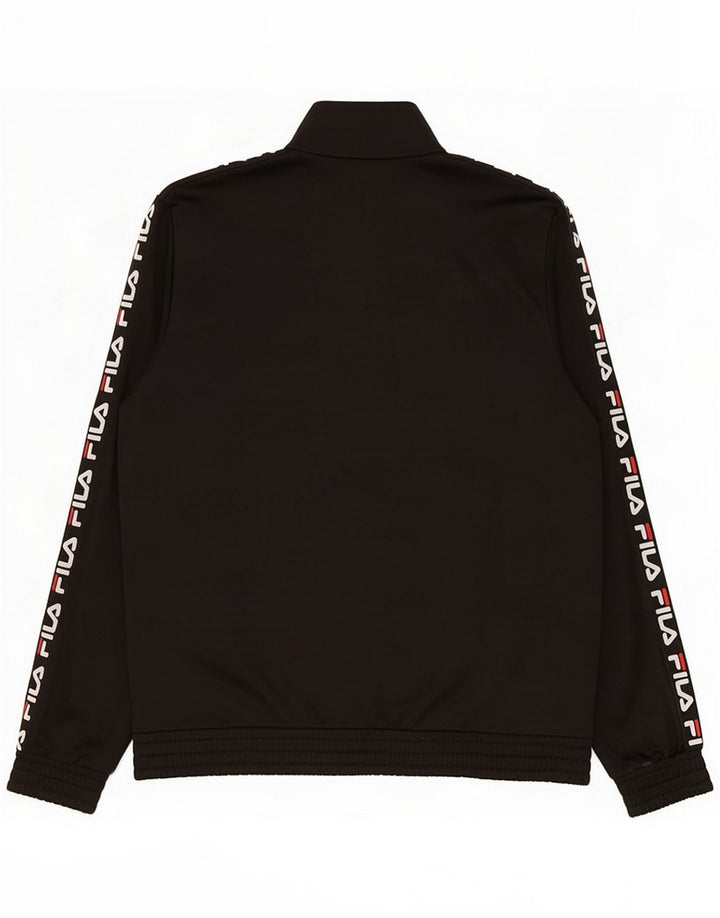 Fila Męska bluza dresowa z grafiką 2XL Czarny Poliester