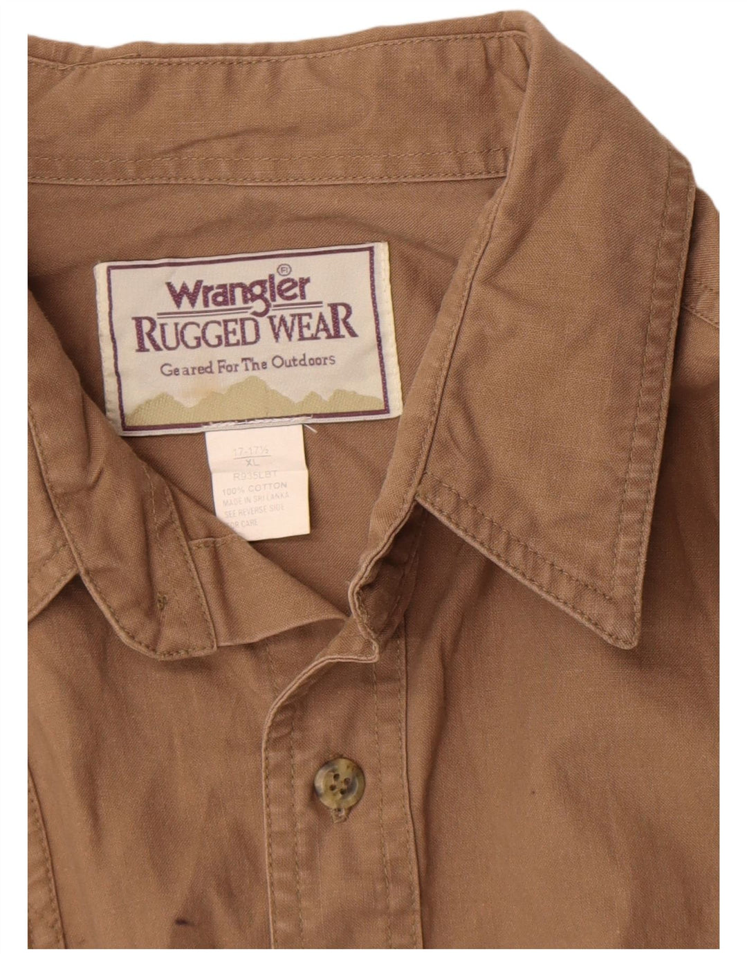 Koszula męska Wrangler XL, brązowa, bawełniana