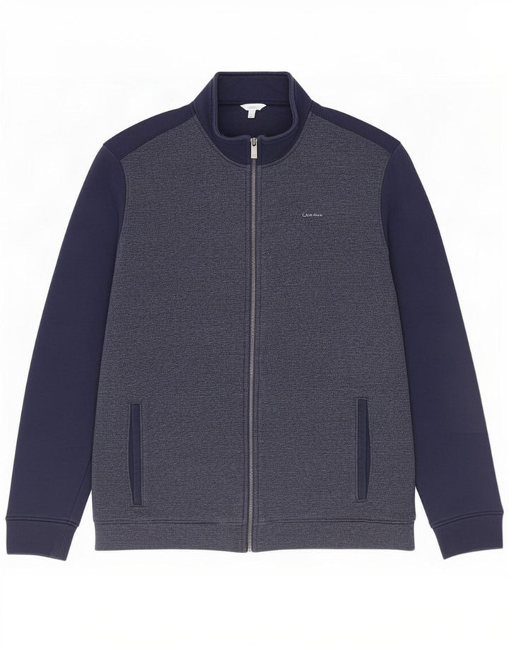 Męska kurtka dresowa Calvin Klein, duża, granatowa, bawełniana
