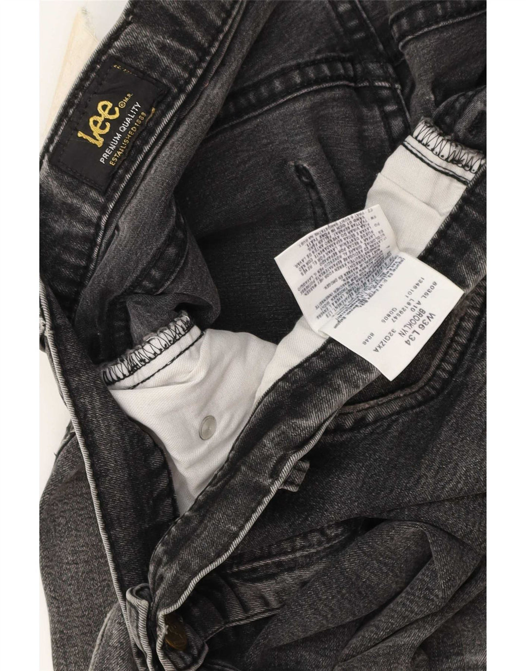 Męskie spodenki jeansowe Lee Brooklyn W36, duże, szare, bawełniane