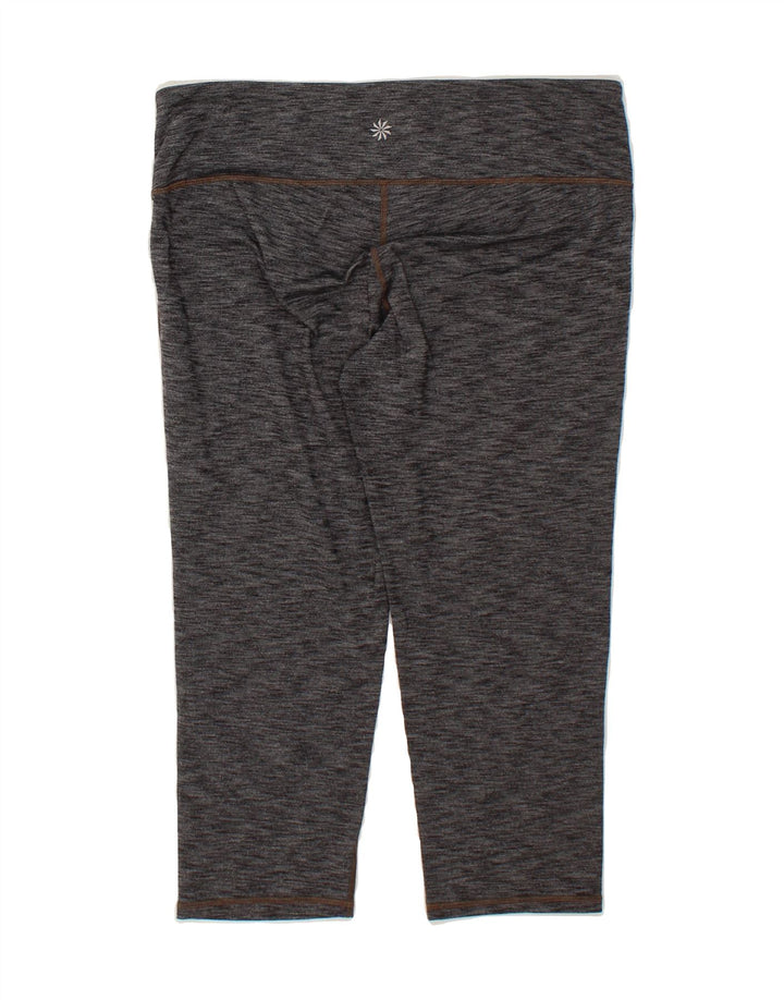 ATHLETA Womens Capri Leggings UK 16 Large Grey Flecked Vintage Athleta and Second-Hand Athleta from Messina Hembry 