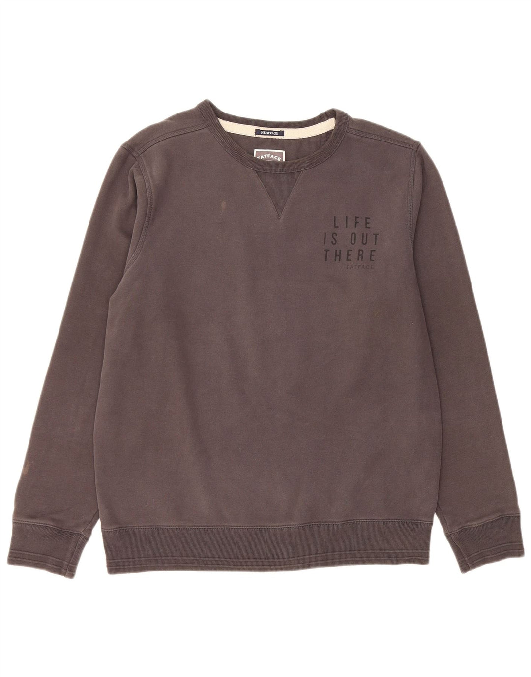 FAT FACE Mens Heritage Sweatshirt Jumper Medium Grey Cotton