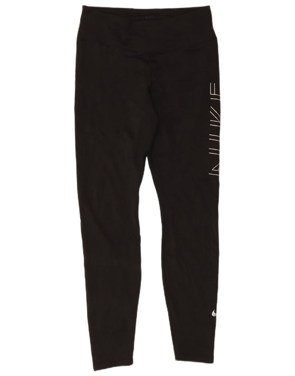 Damskie legginsy Nike Dri Fit Graphic UK 14, duże, czarne