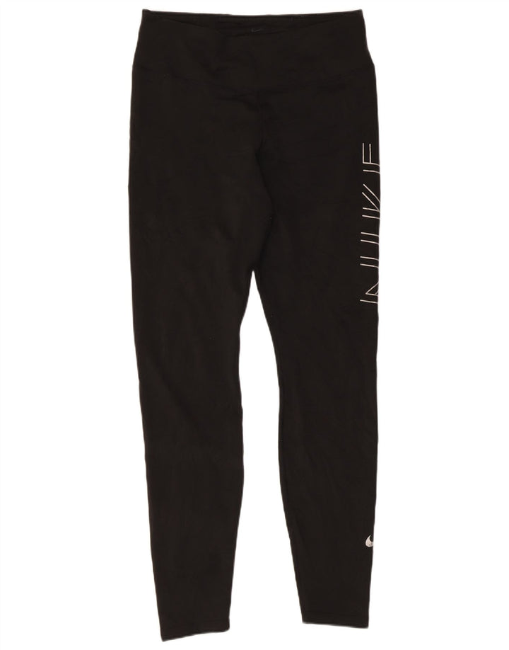 Damskie legginsy Nike Dri Fit Graphic UK 14, duże, czarne