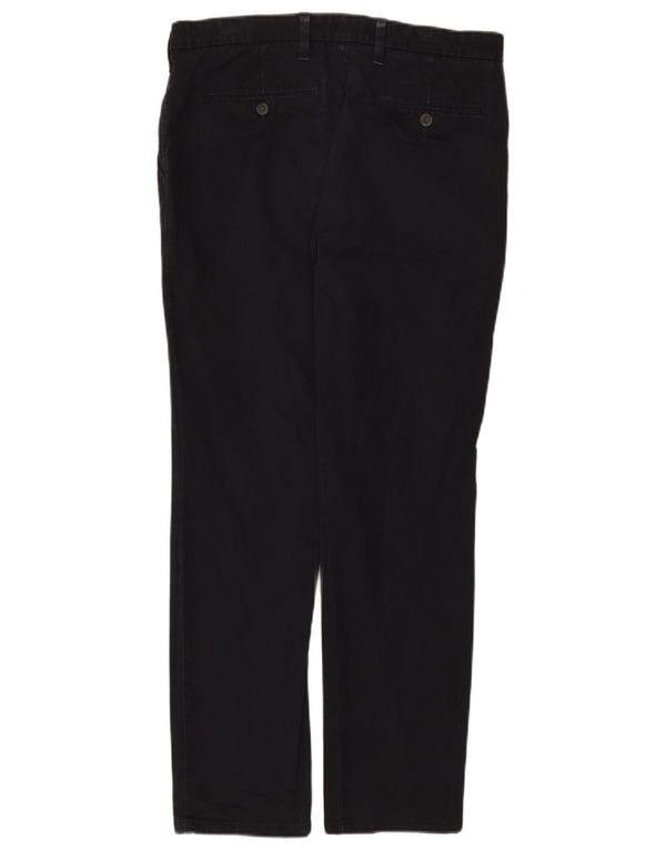 Męskie spodnie chino Marks & Spencer Slim Fit W34 L31 Granatowa bawełna