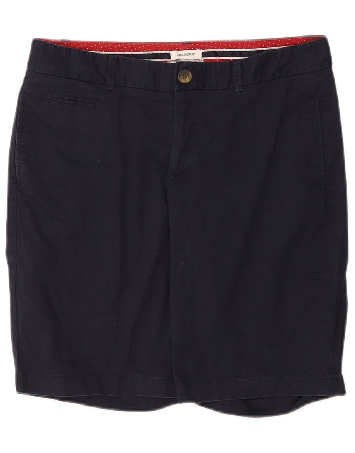 Damskie spodenki chino DOCKERS o lekko zakrzywionym kroju US 6 Medium W30 granatowe
