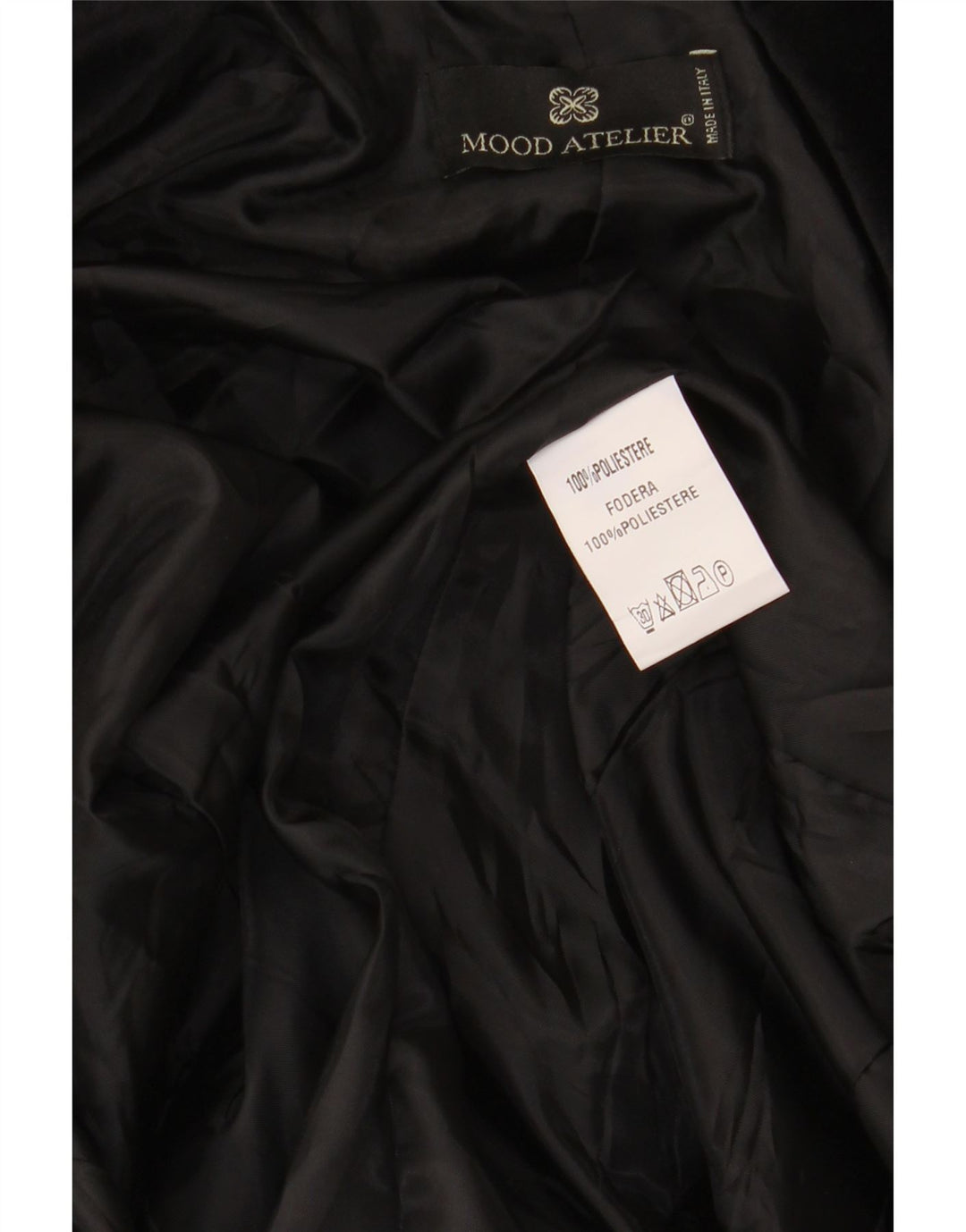 Damska marynarka welurowa Mood Atelier zapinana na 2 guziki UK 6 XS, czarny poliester
