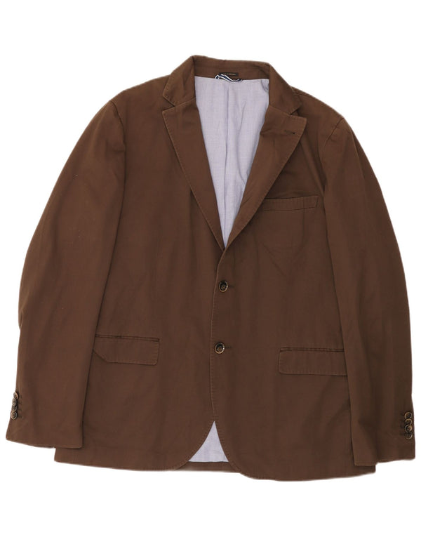 Męska marynarka zapinana na 2 guziki Massimo Dutti EU 54 XL, brązowa, bawełniana