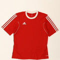 Adidas Męska koszulka Climalite Top, średni czerwony poliester