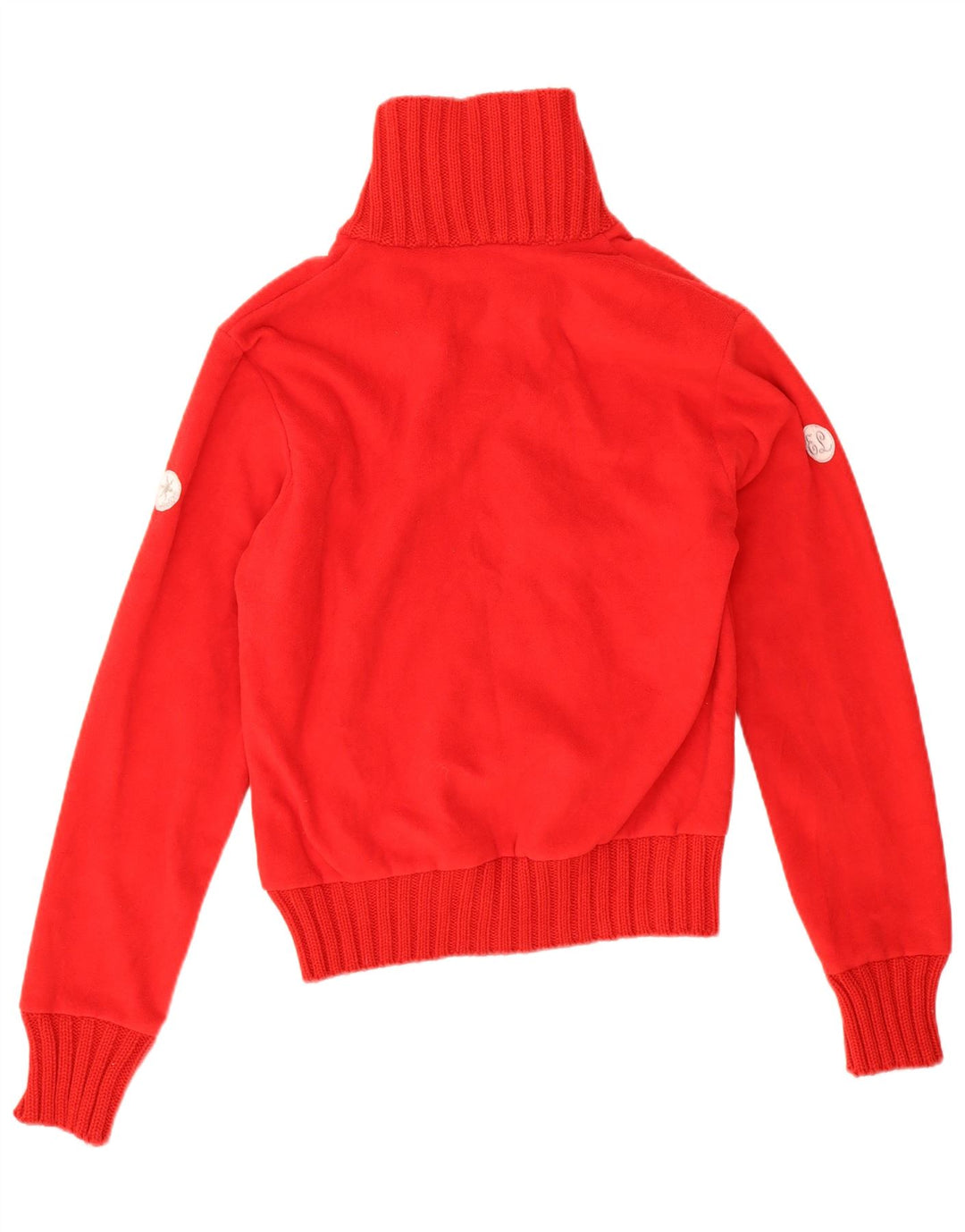 Damska kurtka dresowa w stylu vintage, UK 16, duża, czerwona, poliester Fair Isle