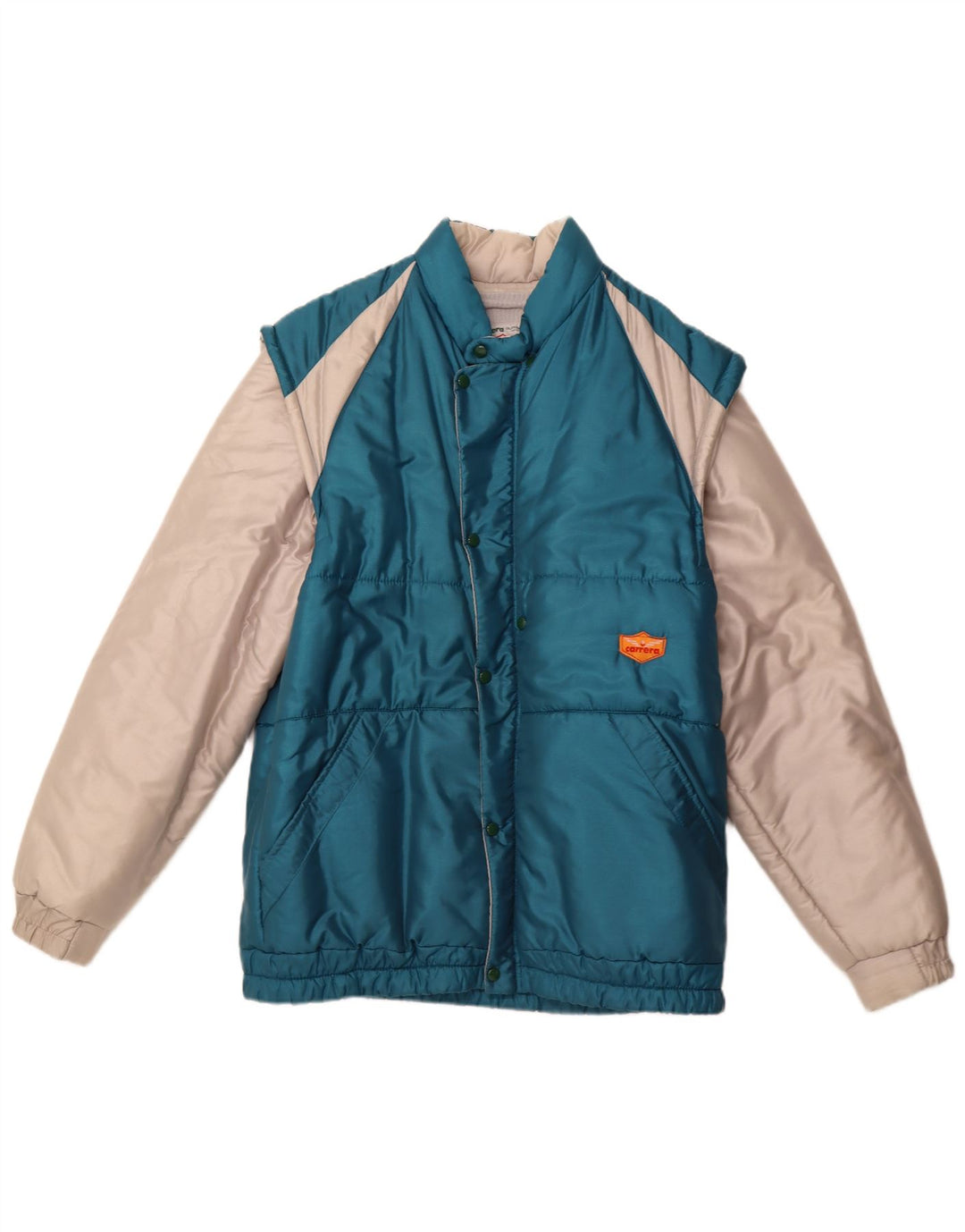 Męska ocieplana kurtka CARRERA UK 40, duży, niebieski, poliester z blokami kolorów