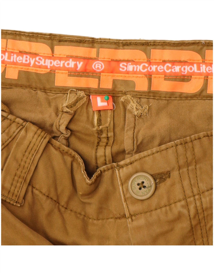 Męskie szorty cargo Superdry Core Slim, duże W34, beżowa bawełna