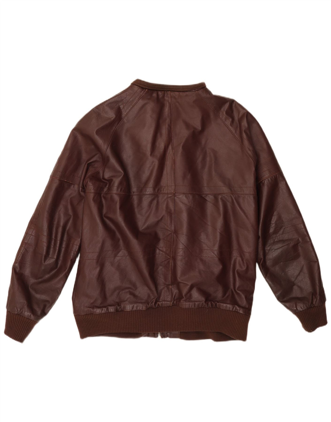 Męska kurtka skórzana VINTAGE UK 38 w kolorze średniego burgunda