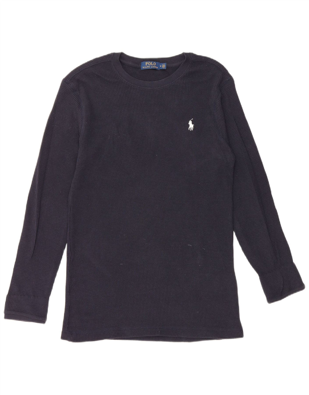 Koszulka POLO RALPH LAUREN Męska koszulka z długim rękawem, średnia, granatowa, bawełniana