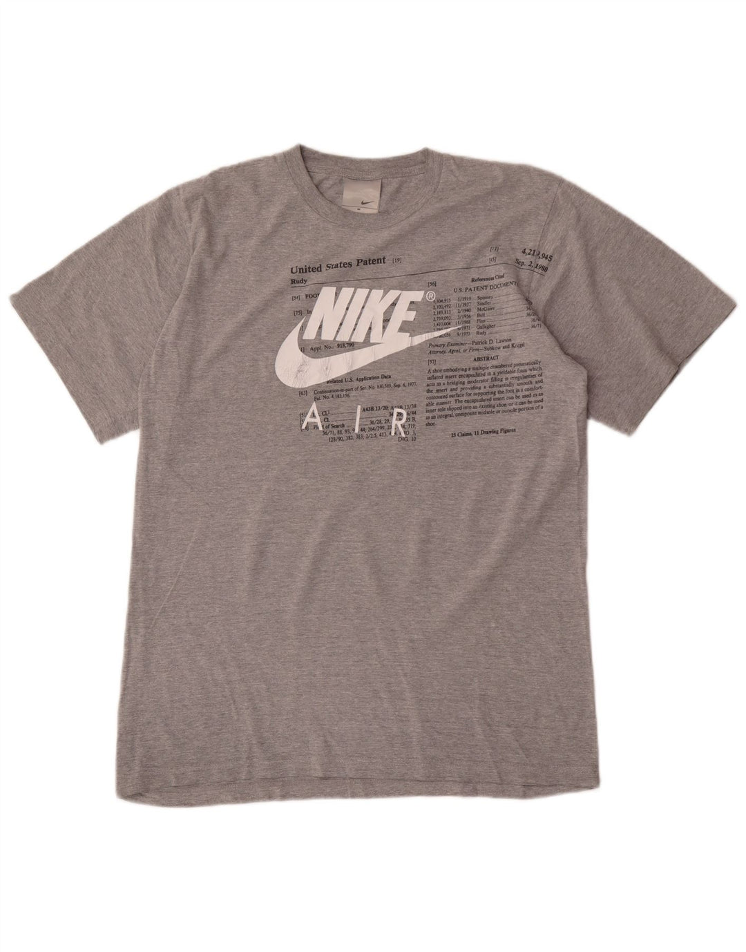 Męska koszulka z grafiką Nike Top UK 39/41 Średnia szara bawełna