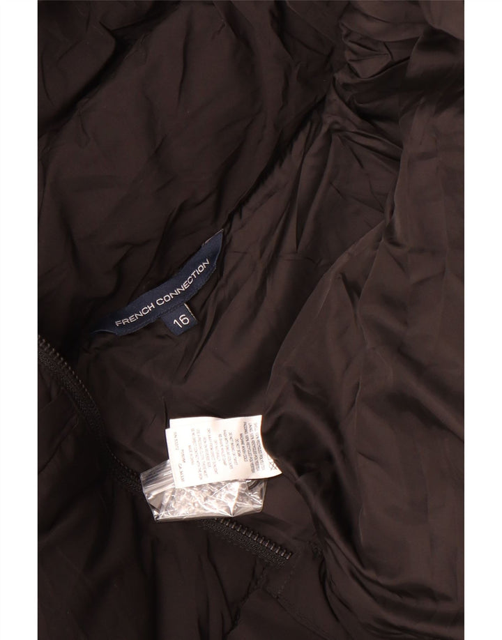 Damska wyściełana kurtka oversize French Connection UK 16, duża, czarna