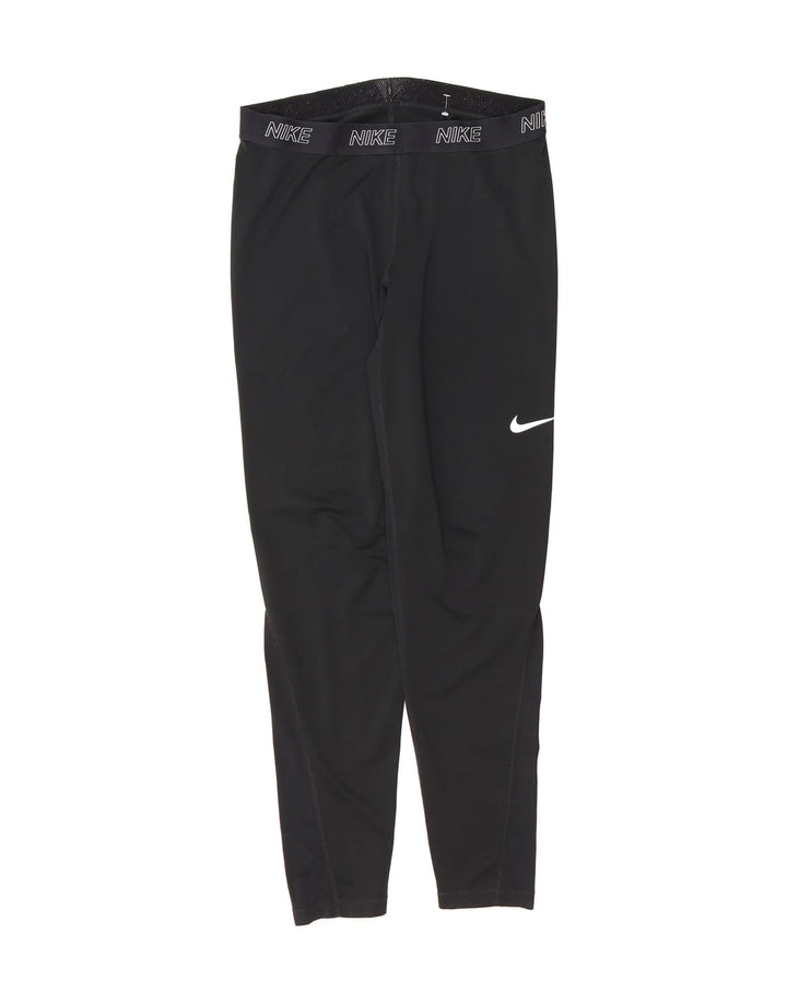 NIKE Womens Graphic Leggings UK 14 Large Black Vintage Nike and Second-Hand Nike from Messina Hembry 