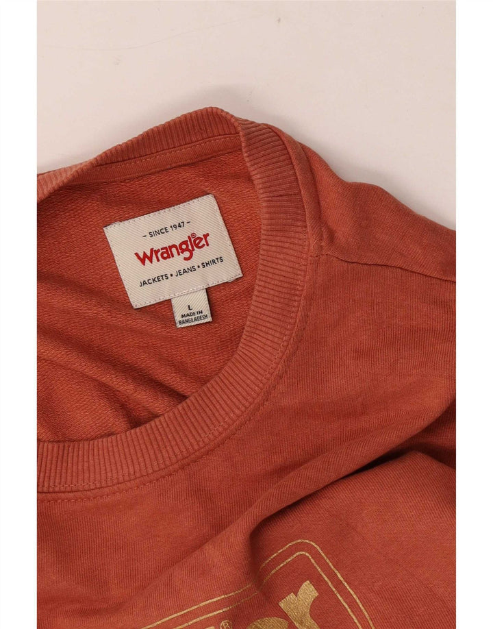 Męska bluza z grafiką Wrangler, duża, pomarańczowa