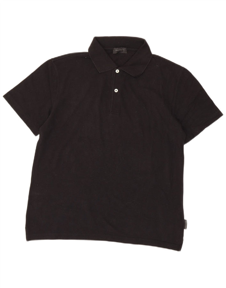 Męska koszulka polo Sergio Tacchini IT 50, średnia czarna bawełna
