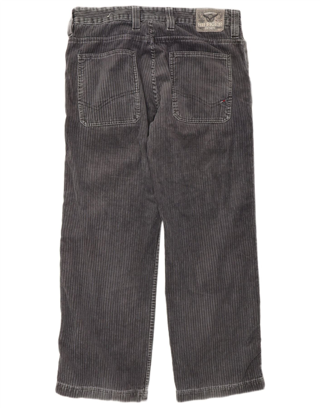 Męskie proste sztruksowe spodnie Tommy Hilfiger W34 L30 szare