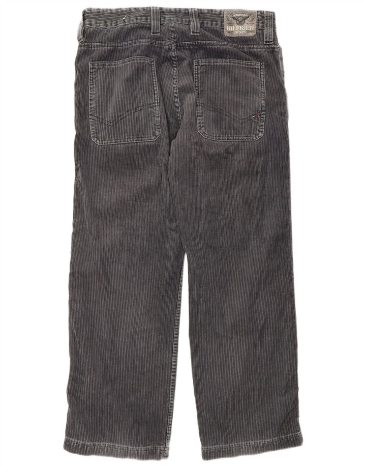 Męskie proste sztruksowe spodnie Tommy Hilfiger W34 L30 szare