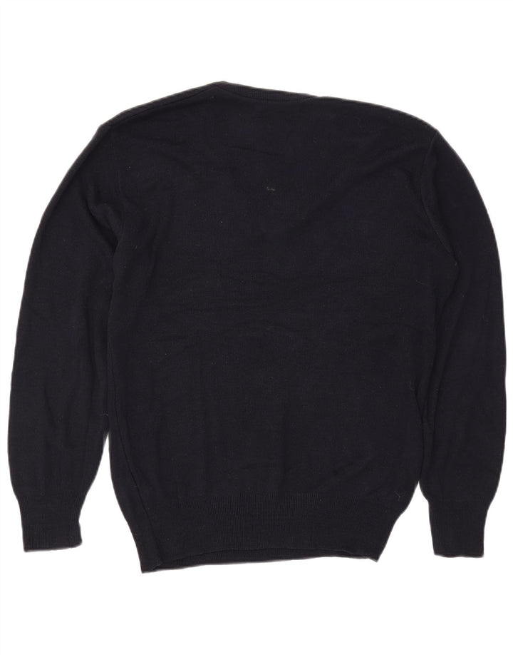 IZOD Męski sweter z dekoltem w kształcie litery V, mały, granatowy, akrylowy